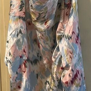 Cider White and Black Satin Dress